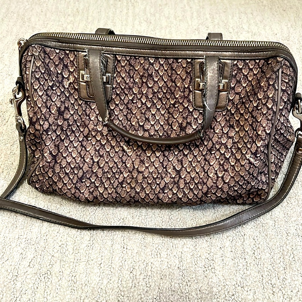 Coach alligator print satchel/shoulder bag